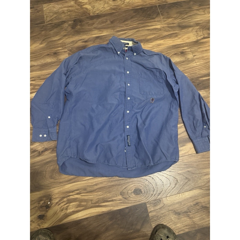 Tommy Hilfiger Men's Button Down Blue 16-32/33 - Picture 1 of 4